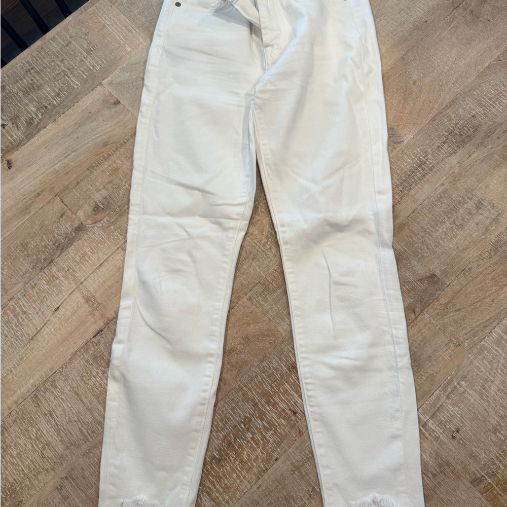 7 For All Mankind High Waist Ankle Women's White Jeans